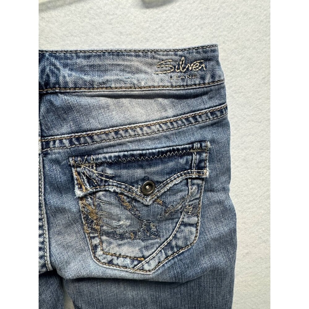 Silver Jeans Co. Womens Distressed Straight-Leg Denim Jeans Size 28/33 - Picture 14 of 14